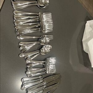 Elegant Silver Cutlery Set